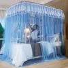 Ha Hui Factory Direct Store [One-piece Iron Elbow Telescopic Mosquito Net] Elegant Style - Sky Blue