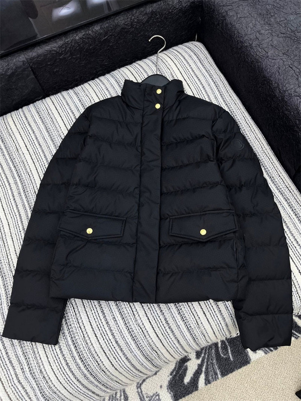 25秋季新款南油高定Mon简约休闲百搭撞色纽扣立领羽绒服外套|undefined