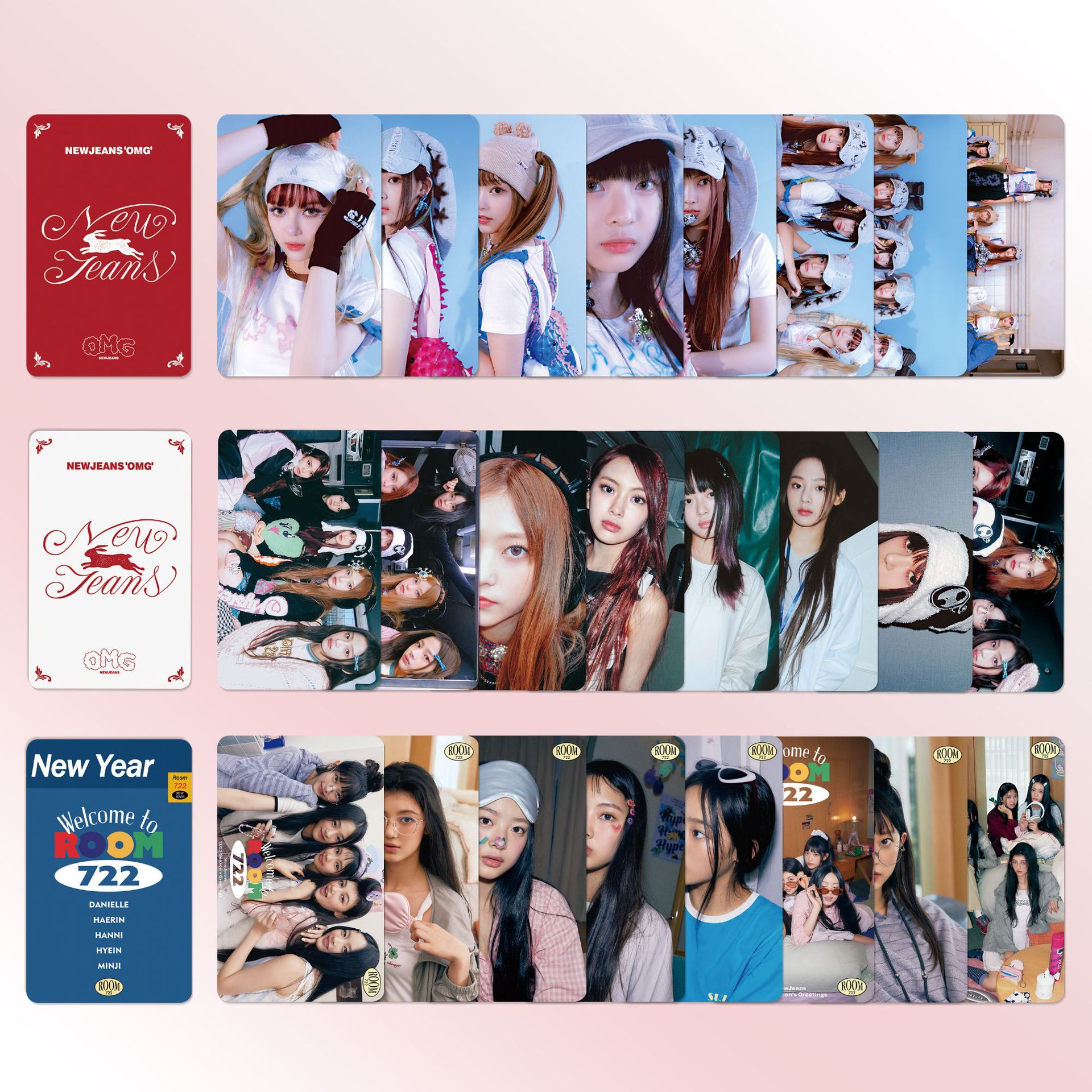 NewJ鲸牛仔裤新专辑周边小卡 HANNI姜谐潾HAERIN照片卡