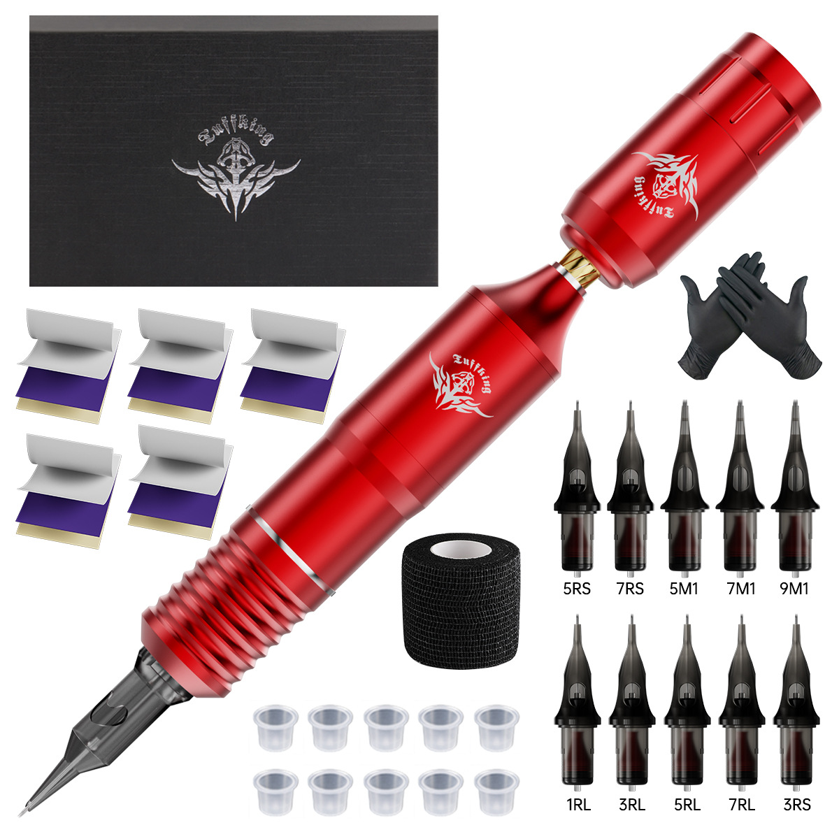 Traje de tatuaje inalámbrico caliente transfronterizo desmontable RC tatuaje fuente de alimentación combinación de máquina de tatuaje equipo de tatuaje