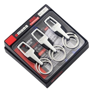 Genuine goods oumeida 3677 key chain stainless steel key chain car remote control key chain men's and women's waist lock