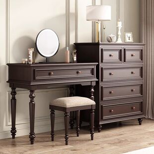 American Solid Wood Chest of Drawers Bedroom French Simple Drawer Cabinet Wall Storage Cabinet Bedside Storage Cabinet Living Room Chest of Drawers