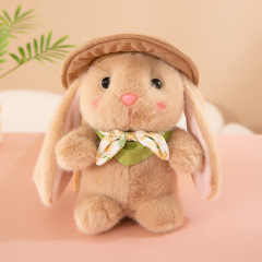 帽子をかぶったプリンウサギのぬいぐるみ、小さな白いウサギのキャッチマシーン人形、子供用縫いぐるみ人形、誕生日プレゼント、超かわいい