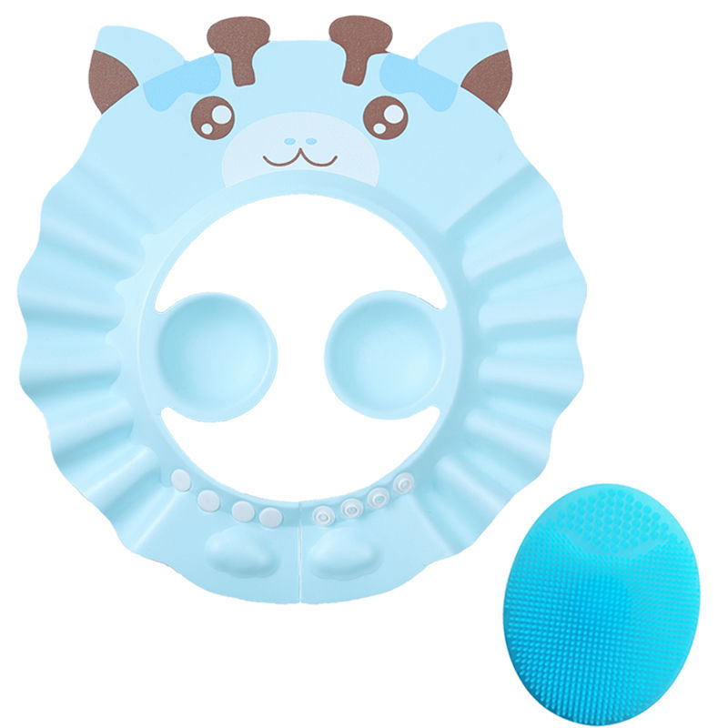 만화-베이비 블루 (귀 보호) + 샴푸 브러시