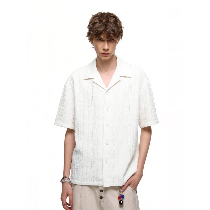 Network Diagram T98, P25 Original High-Quality Cuban Collar Shirt in Black, White, and Coffee Colors, Sizes M-3Xl, in Stock for Whole Order