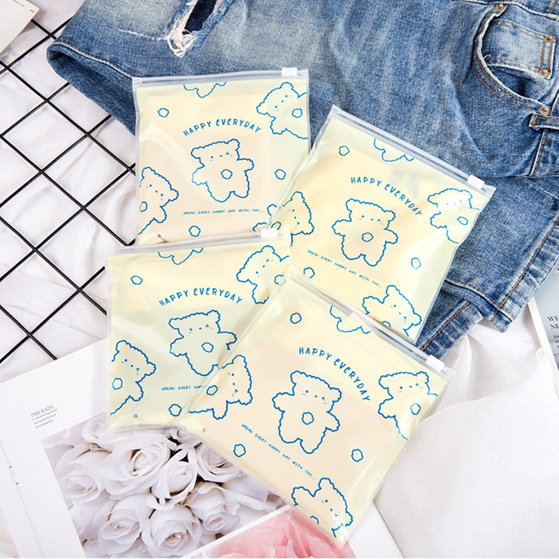 Corea del Sur ins lindo dibujos animados bolsa ziplock snack juguete horquilla joyería embalaje bolsa cremallera bolsa impreso logo