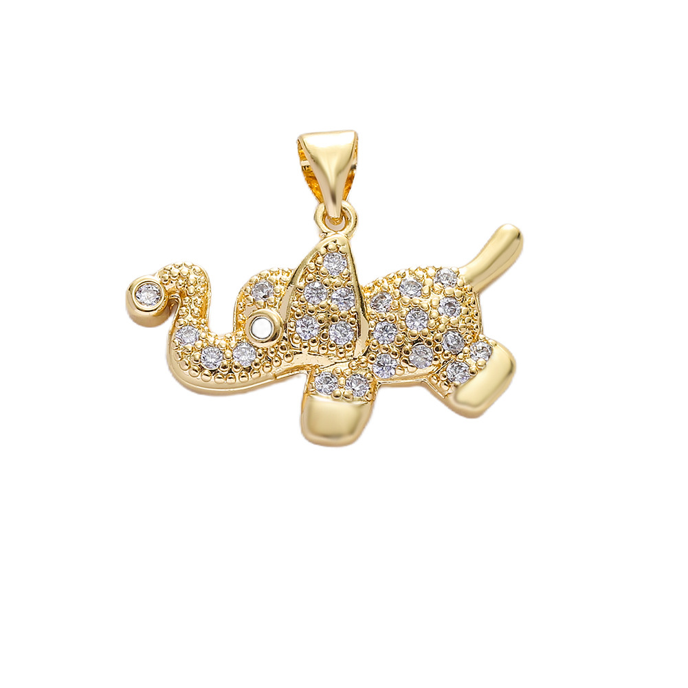 3g Weight Pendant Jewelry Making Type DIY Jewelry Accessories Classification 1 Piece Quantity Copper Material Elephant Pattern All Seasons Season Enamel, Plating Design Classic Style Style 1 Piece Copper Elephant Pendant DIY Jewelry Accessories 8