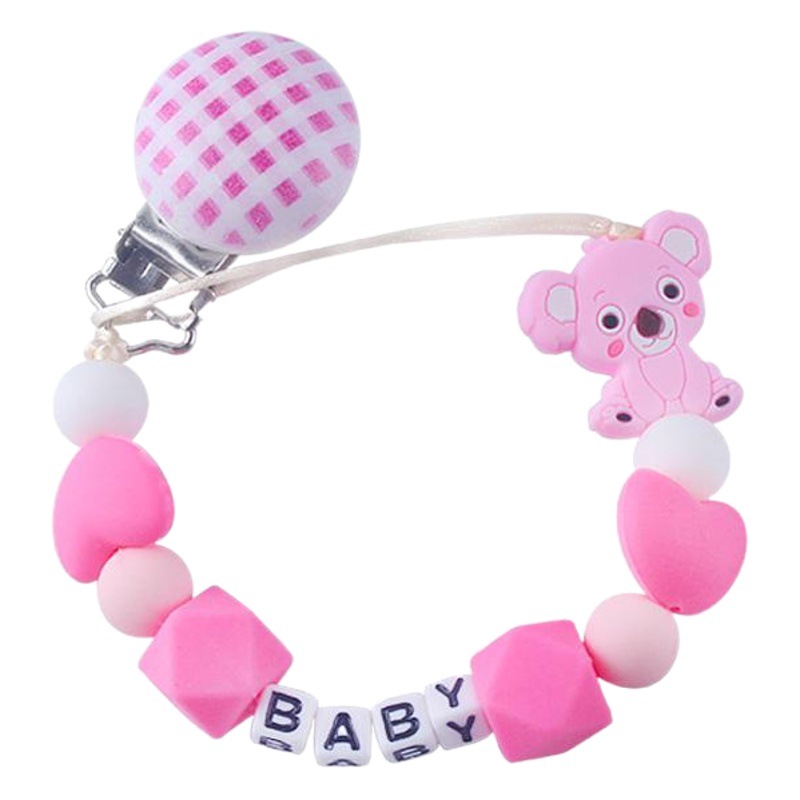 Estrella de cinco puntas bebé silicona chupete cadena clip bebé dientes molienda cadena anti-gota cadena chupete clip