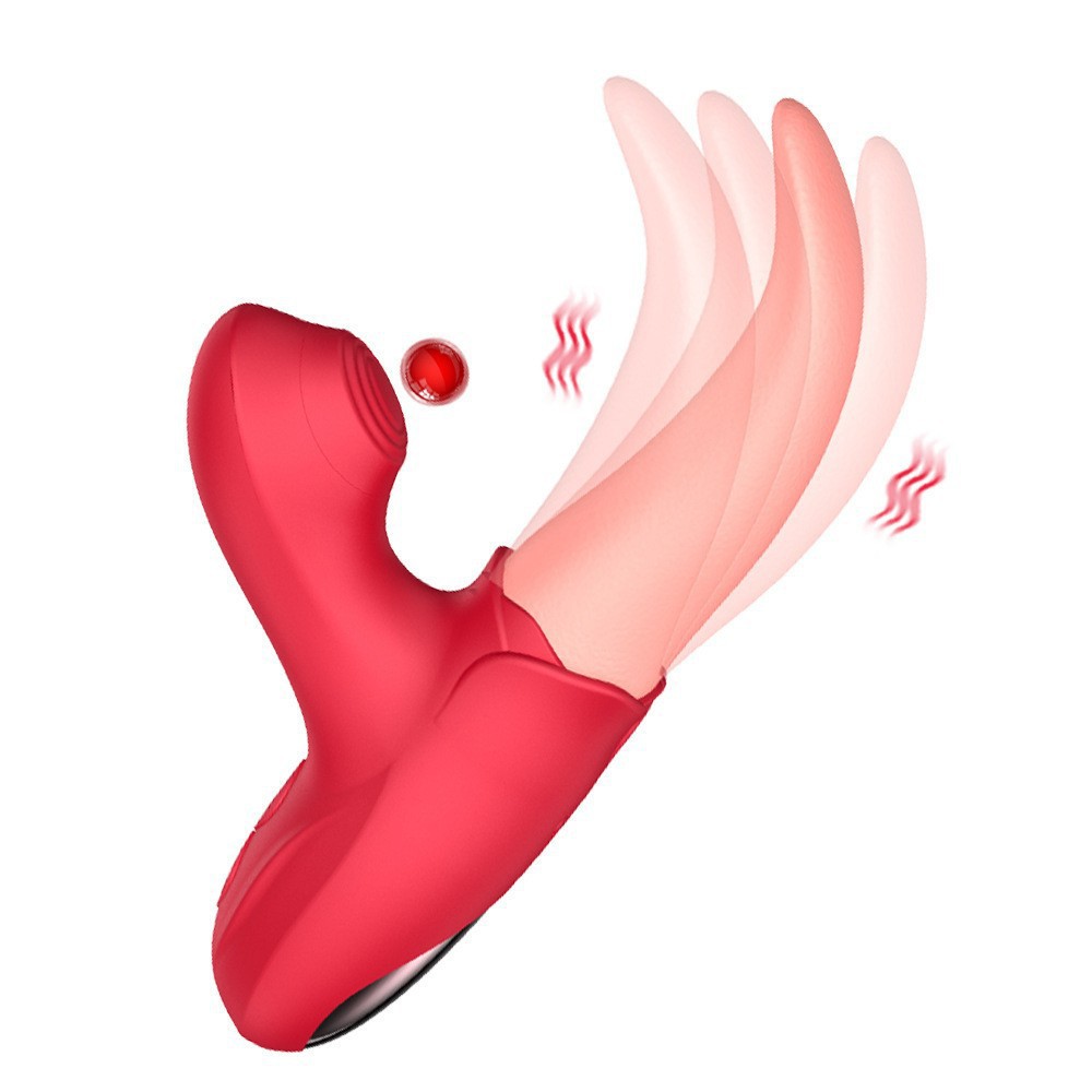 Vibrating G-spot Masturbator With Tongue Licker Clit Sucker Toy_voghion.com