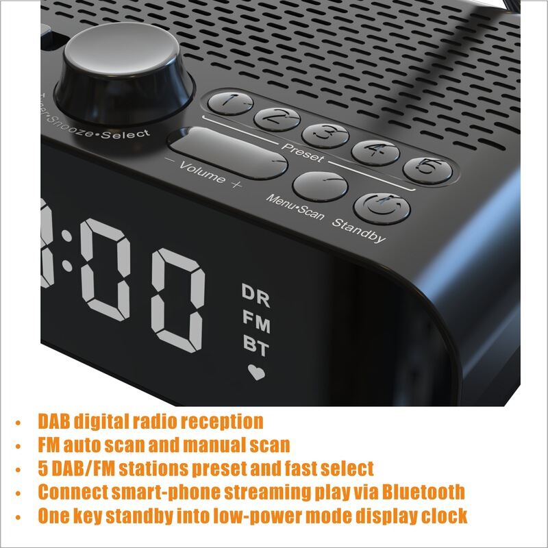 国境を越えたヨーロッパの鐘制御dab/fmラジオはbluetoothをサポートし、低音振動膜、hdディスプレイを持っている|undefined