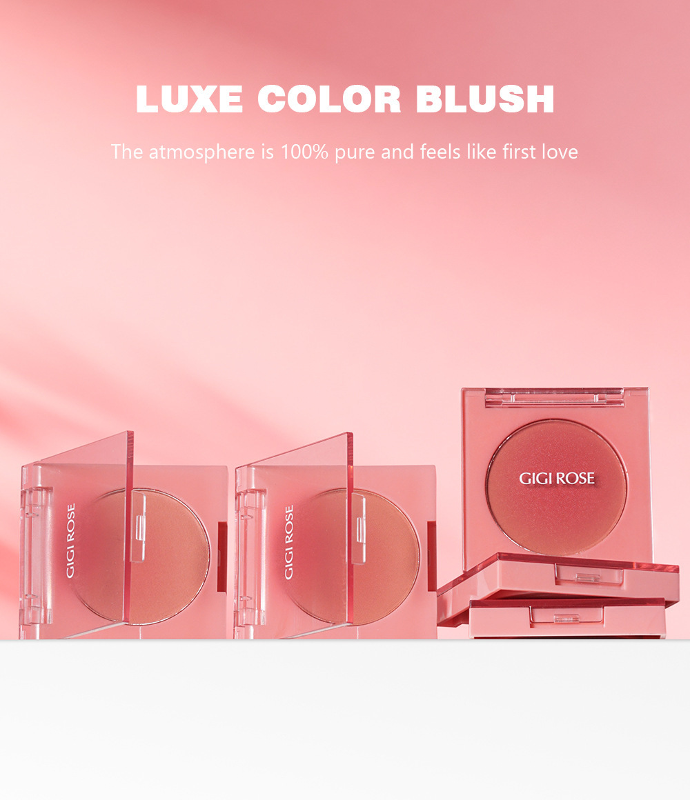 GIGIROSE Blush 2024 New Style Swelling Peach Brightening Blush Contouring Student Affordable Single Color Natural Nude Item Picture