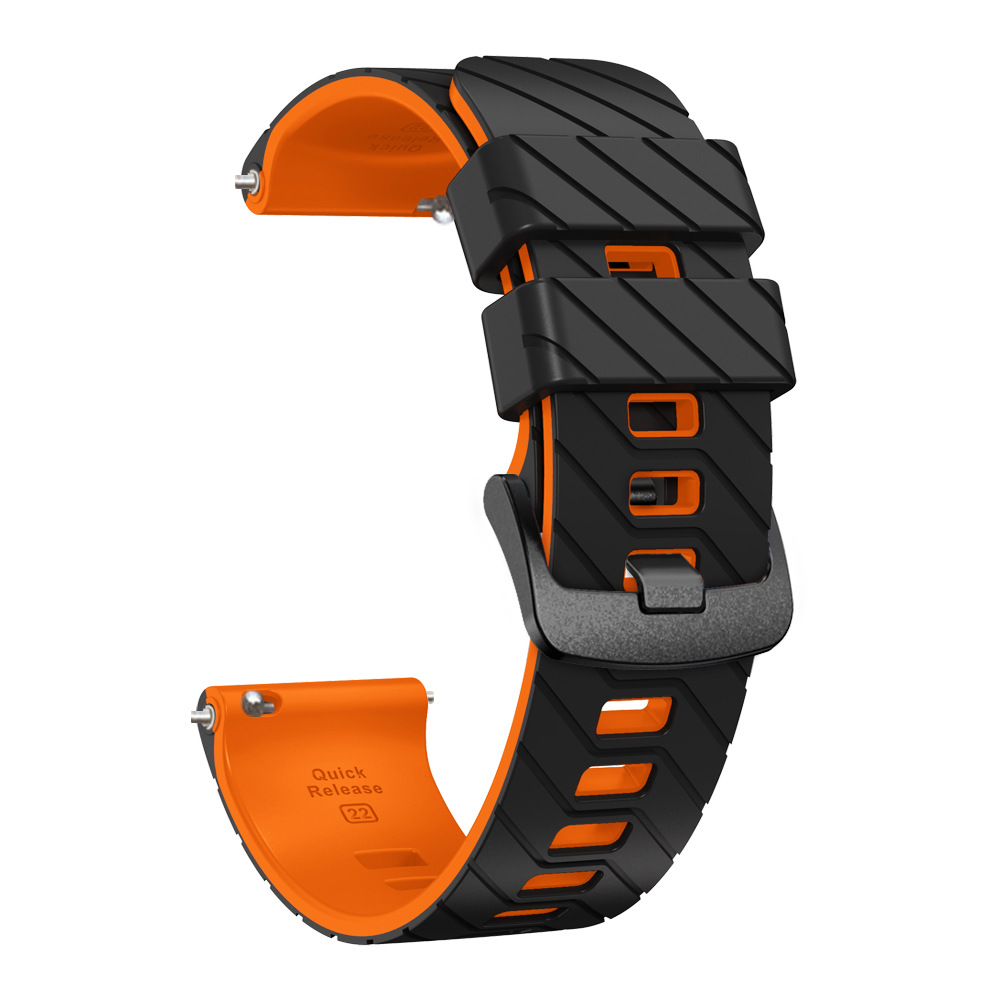 Suitable for suunto9peak silicone watch strap, 22mm twill dual-color wristband, Suunto9 Peak undefined