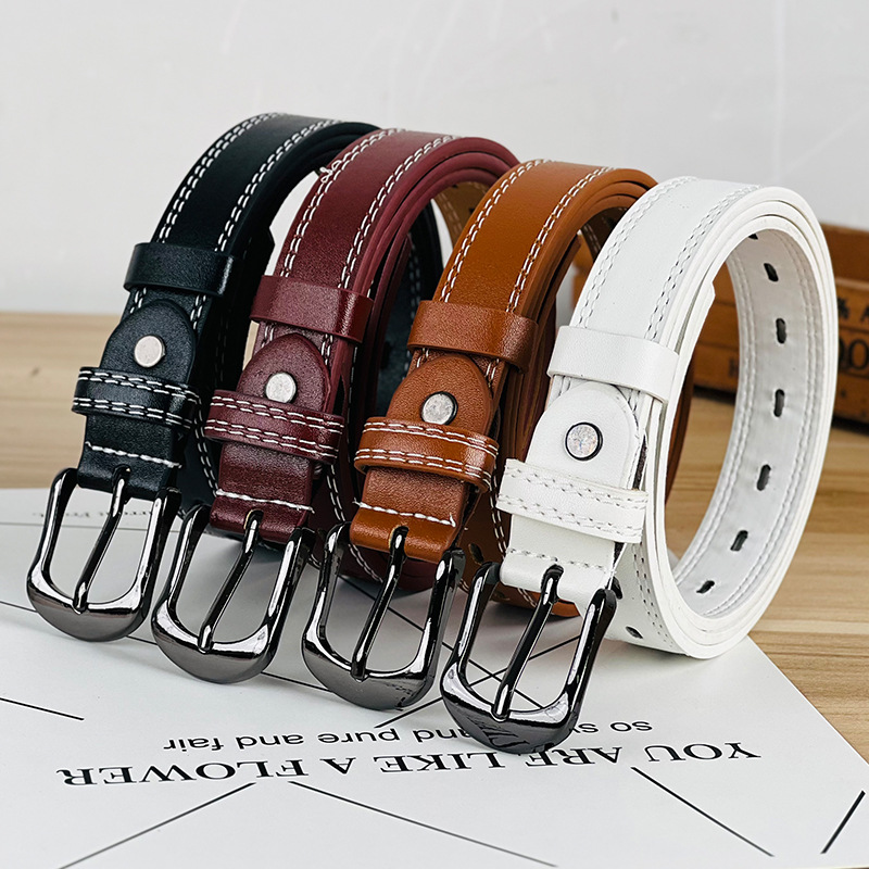 2024 neue Gürtel frauen Hohl Nadel Taste Casual frauen Hose Gürtel Trendy PU Leder Gürtel frauen Mode Dekoration vielseitig_voghion.com