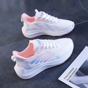 Sports Shoes, Spring, Summer and Autumn, Non-Slip, Soft-Soled Mesh Shoes, Comfortable, Breathable, Casual Shoes, Running Shoes, Low-Top, Thick-Soled Casual Shoes