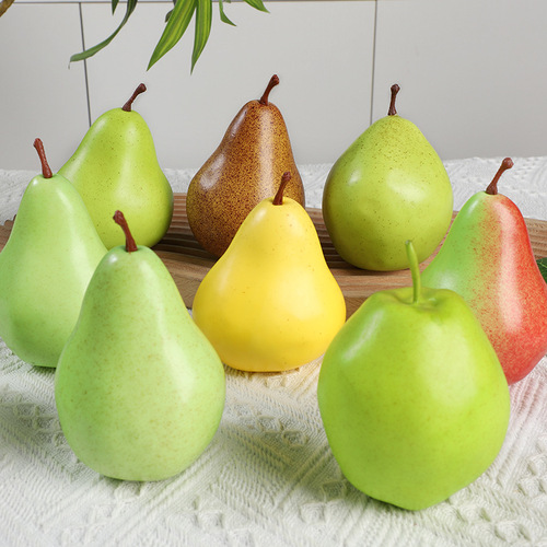 Simulation Pear Khotan Fragrant Pear Snow Pear Apple Pear Model Artificial Fruit Cabinet Decorations Sketch Photography Prop