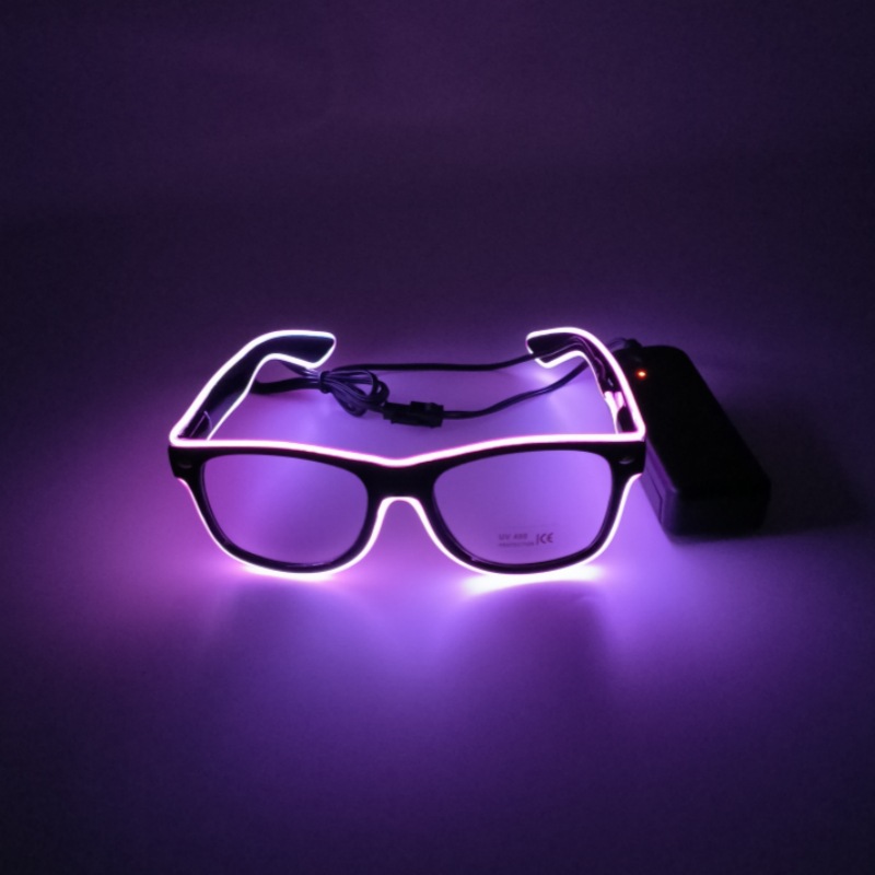 Fábrica directa fiesta gafas luminosas bar espectáculo gafas luminosas props cool led rescate fluorescente