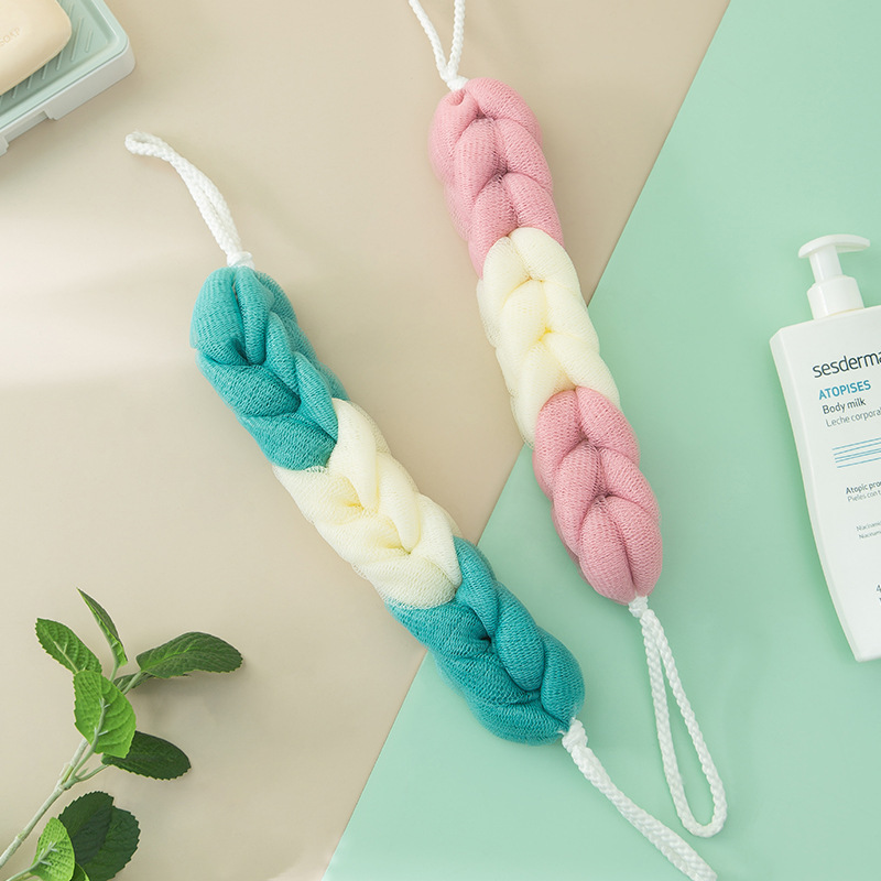 【Free Shipping】Large Bath Scrubber for Adults, Long Back Scrubber, Cleaning Bath Towel, Exfoliating Bath Towel