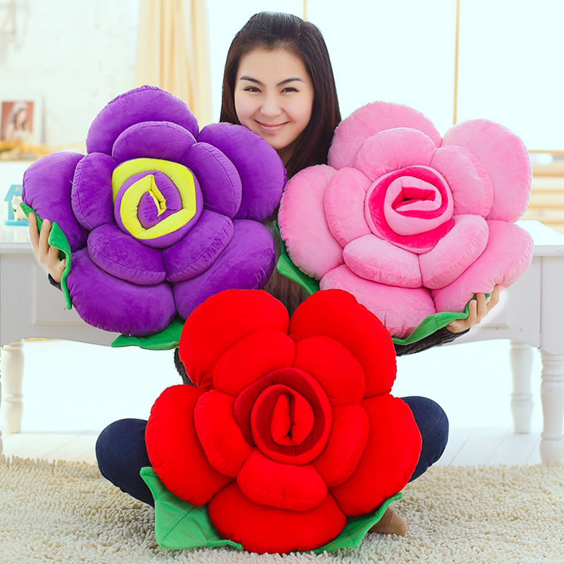 Rose pillow for girls sleeping online celebrity super soft cute flower petals large cushion bed living room sofa decoration