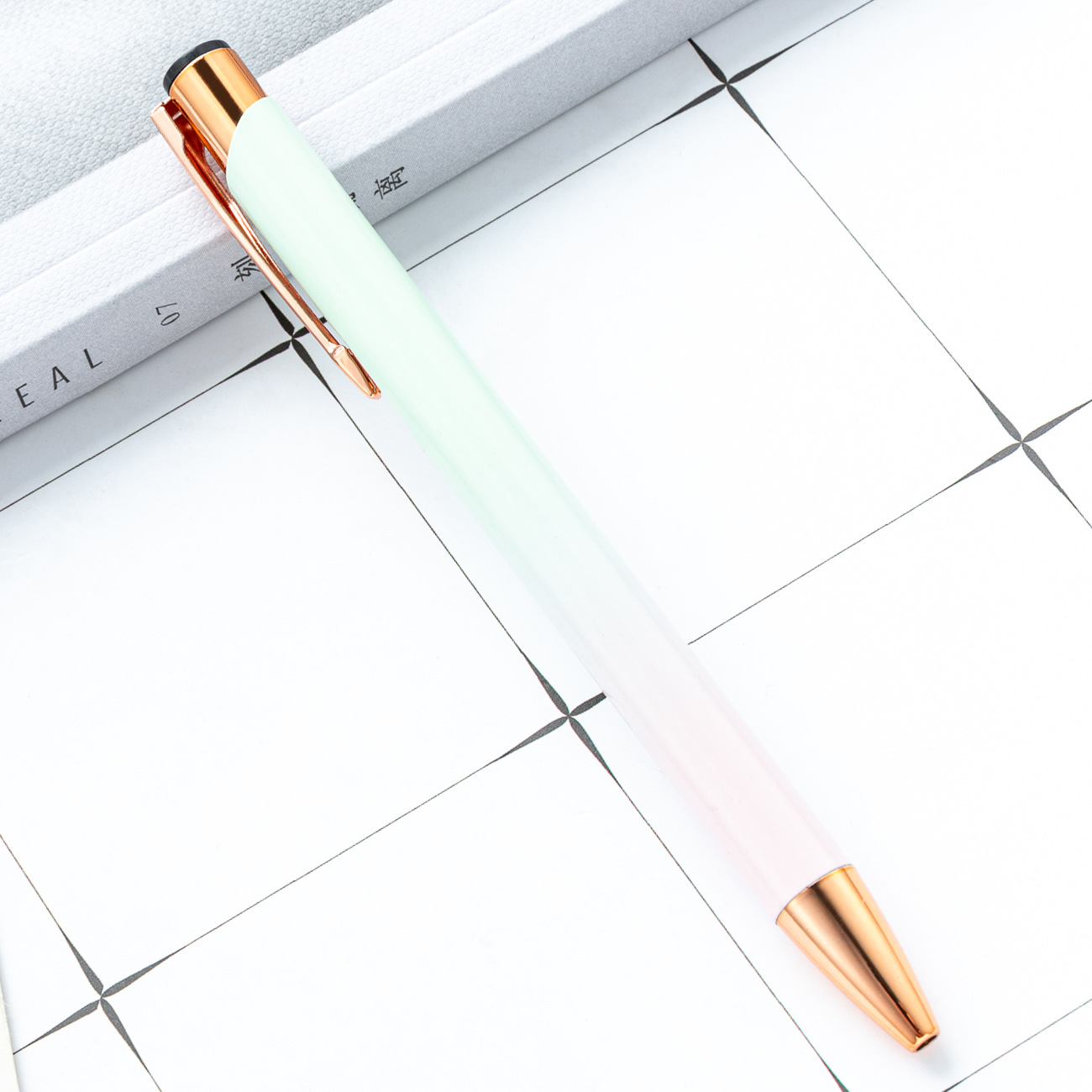 Metal bolígrafo de presión dos bobinas de aluminio barra de pluma de negocios puede imprimir logotipo publicitario regalo bolígrafo promocional fábrica al por mayor