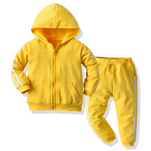 Tem doger Spring Autumn Children Clothes Set kids Zipper Hoo