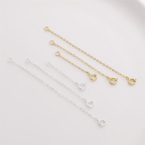 Gold-plated 14K color-preserving lobster claw extender chain DIY handmade bead bracelet necklace jewelry accessory