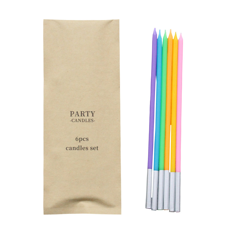 Wholesale ML0011 model birthday candles without plastic 6 straight…