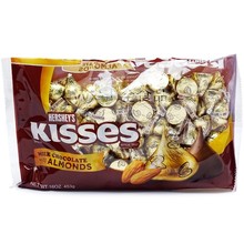 美国  好/时之吻KISSES金粒杏仁夹心牛奶巧克力零食喜糖