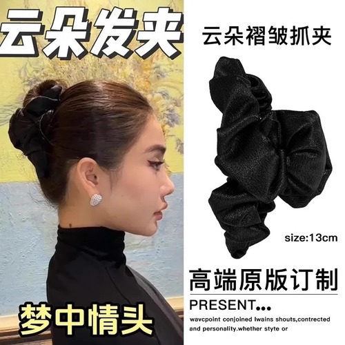 Cloud Pouch Clamping 2025 New French Shark Clip Women's Nape Clip Hair Accessory High-end Sense of Elegance Exquisite Hair Clip
