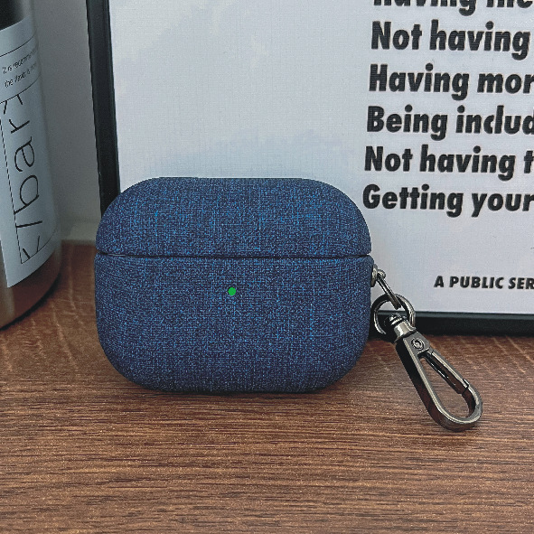 Aplicable a Apple airpodspro2 auricular Bluetooth inalámbrico funda protectora PU patrón de tela todo incluido funda protectora fábrica