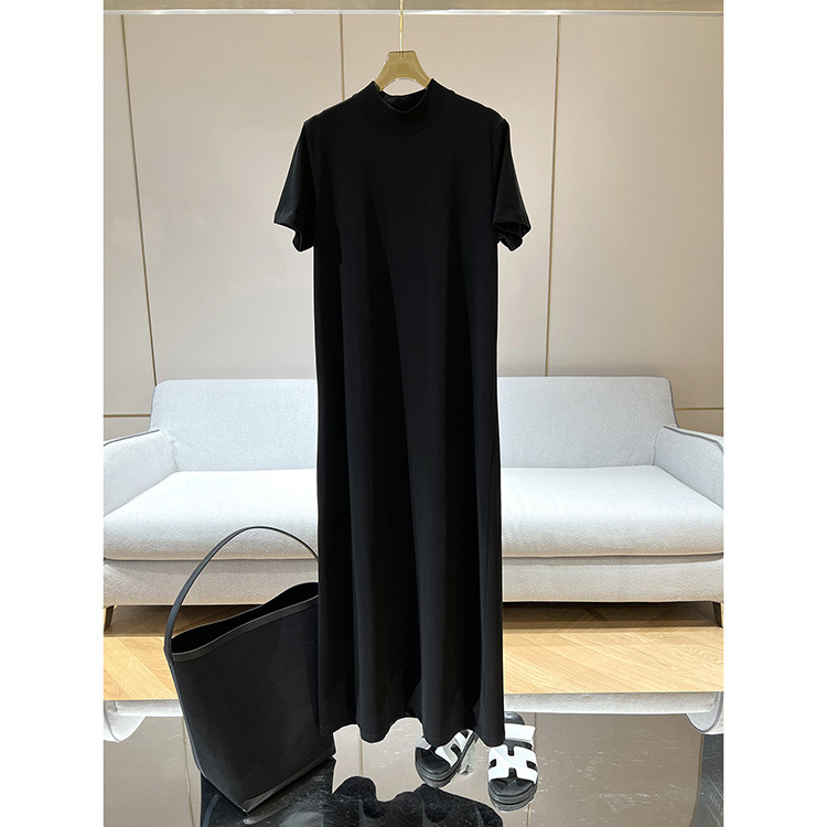 Casual Lazy Dress with a Small Round Neck, Cotton Maxi T-Shirt Dress for Summer, Available for Wholesale Casual Lazy Dress with a Small Round Neck, Cotton Maxi T-Shirt Dress for Summer, Available for Wholesale