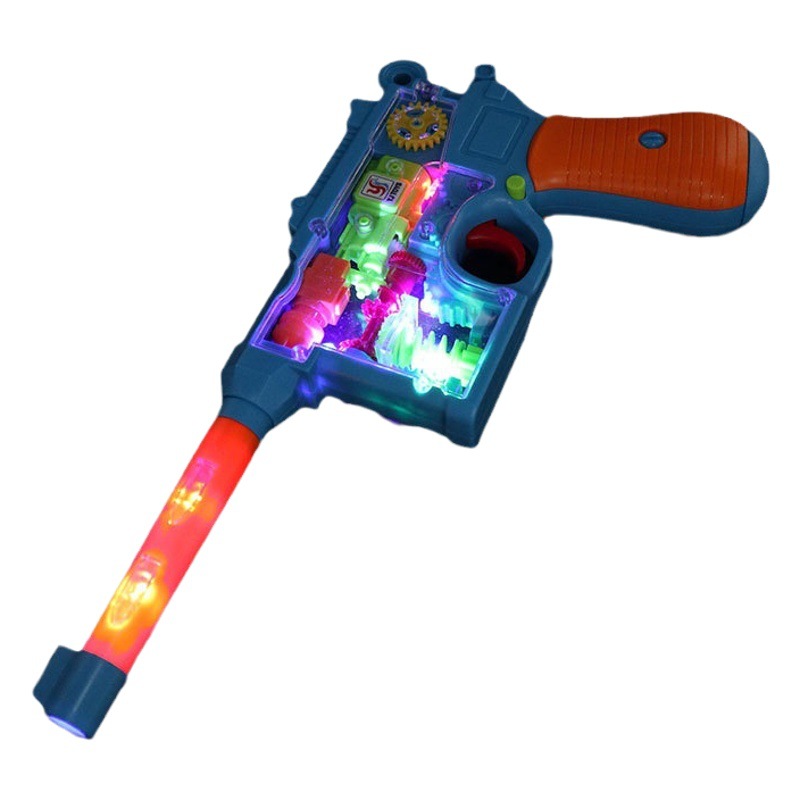 TikTok mismo estilo niños y niñas niños pistola de juguete Equipo de vibración eléctrica transfronteriza pistola de barcaza transparente