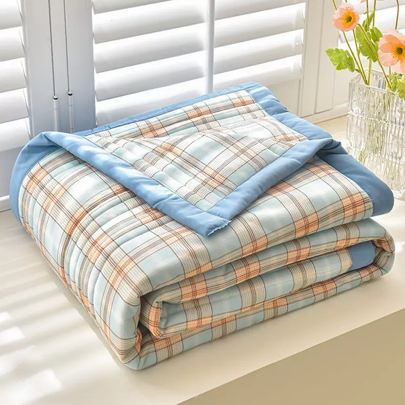 凉感丝空调被夏季夏凉被可机洗凉被儿童冰丝夏被可水洗凉感薄被子