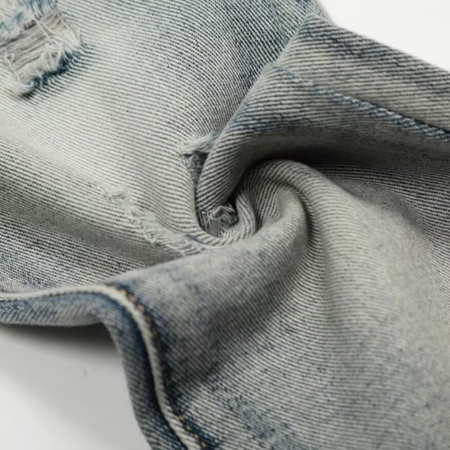 Embroidery Design Spring And Autumn New Trendy Letter Distressed Washed Cool Fashion Casual Straight Pants_mkmklike.com