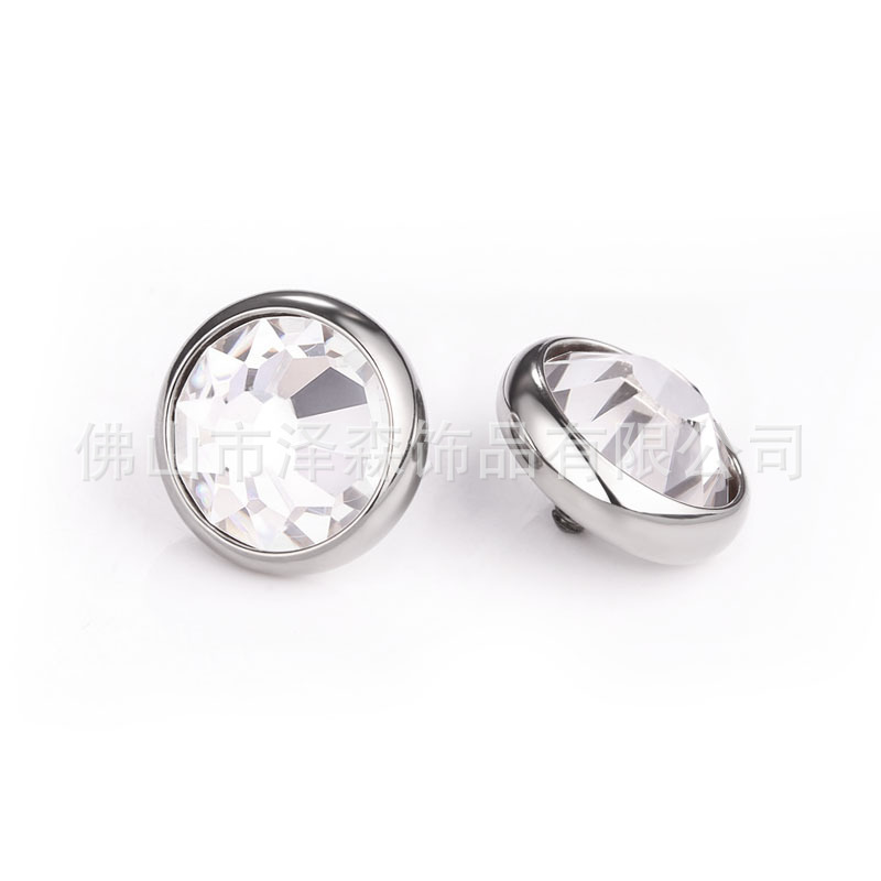 F136 Titanium Alloy Inlaid Czech Diamond Tongue Nail Lip Ear Piercing Jewelry detail image 10