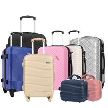 2025跨境ABS拉链箱20寸高级感大容量行李拉杆箱静音万向轮行李箱
