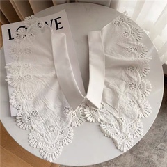 歐根紗假領子女夏季配裙小披肩外搭蕾絲衣領裝飾領韓版百搭襯衣領