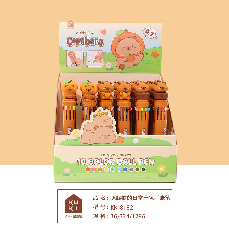 Bolígrafos de Colores KUKI, 10 Colores, Bolígrafos para Diario, Bolígrafos Multicolores de Alta Calidad, Venta al por Mayor del Fabricante