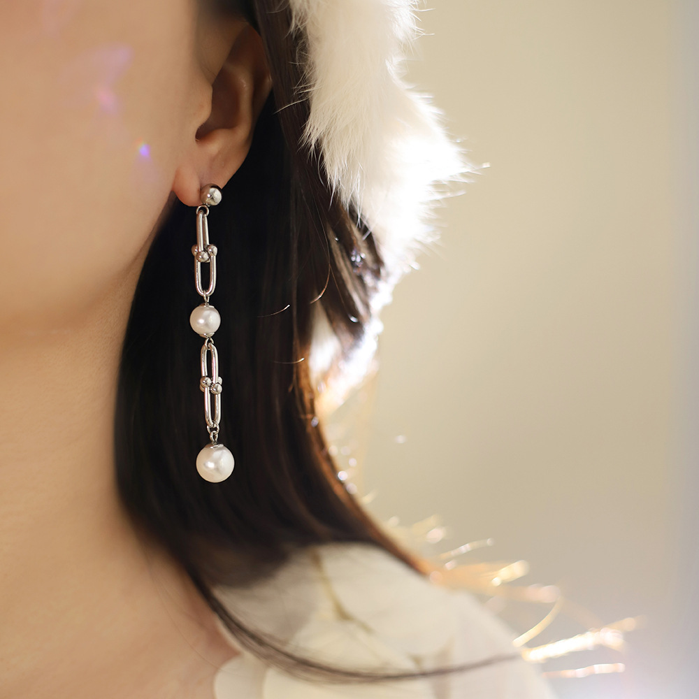 Model Show Horseshoe Stainless Steel Earrings