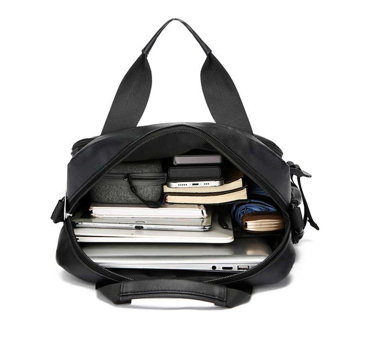 2025 Fashionable men's handbag, business casual single-shoulder bag, Oxford fabric crossbody, large capacity multi-functional briefcase undefined