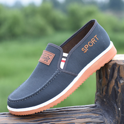 Old Beijing Cloth shoes Foreign trade wholesale Dichotomanthes bottom Men's Shoes ventilation soft sole leisure time Single shoes Low canvas shoe skate shoes
