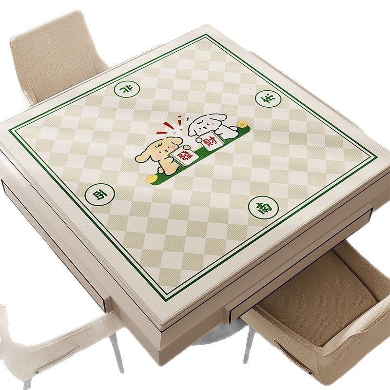 Cute cute girly style thickened mute square mahjong special tablecloth non-slip egg poker table mat
