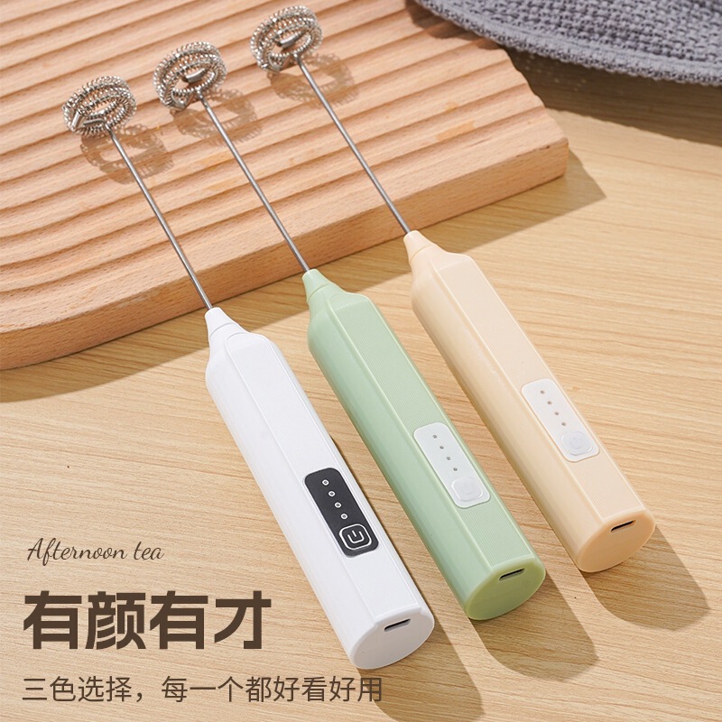 JLL7602USB 電動エッグビーター ミルク泡立て器 電動小型家庭用コーヒーミルク泡立て器 ミキシングとベーキング用|undefined