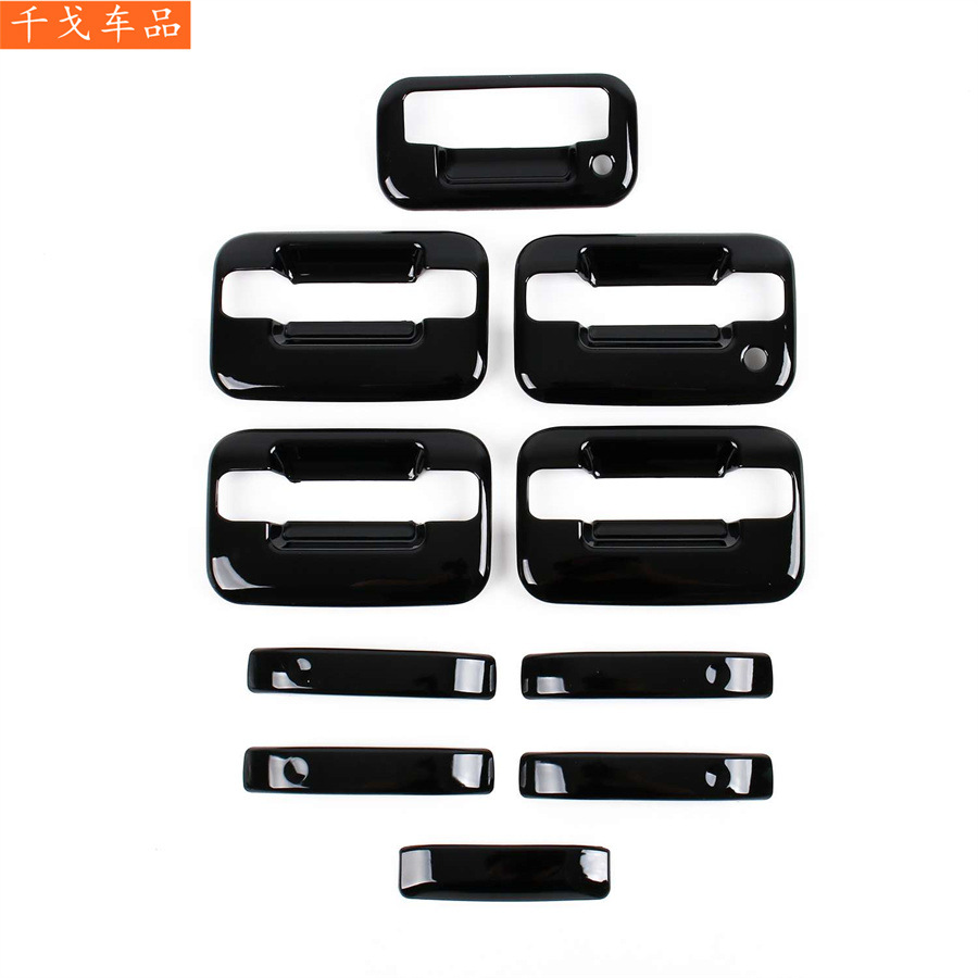 Suitable for Ford Raptor F150, Glossy Black Exterior Modification Accessories, Door Handle Bowl, Smart Handle