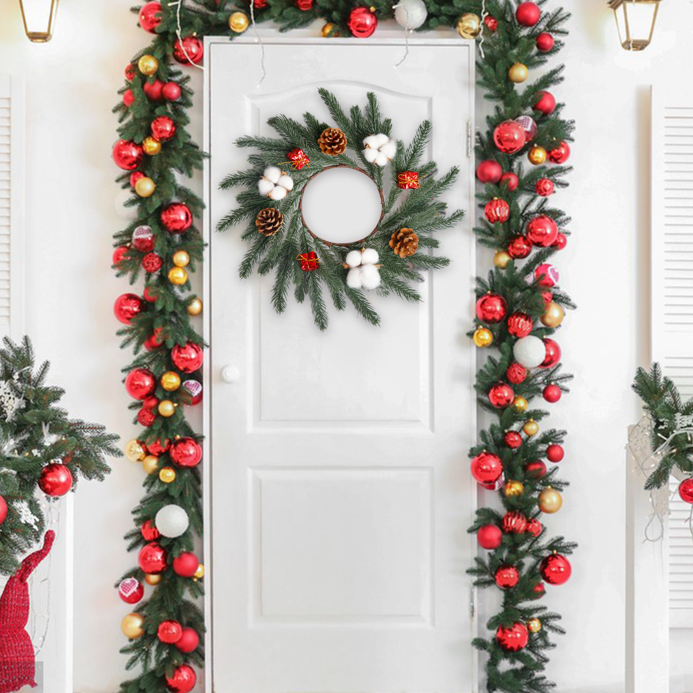 Nueva guirnalda de Navidad puerta colgante decoración Navidad vacaciones decoración árbol ratán colgante decoración escena diseño puerta Decoración