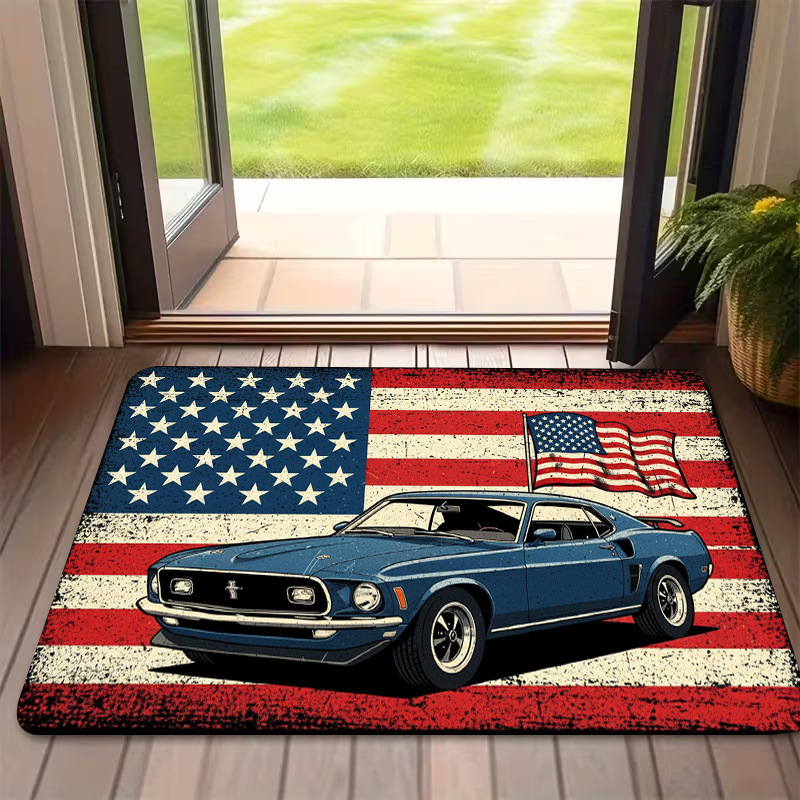TEMU American retro distressed style diatomite floor mat, dirt-resistant entrance mat, bathroom absorbent foot mat, available for drop shipping