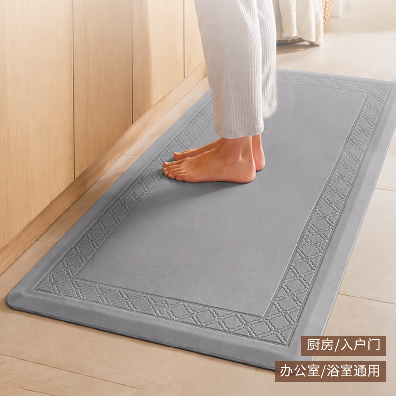 Cross-border hot sale polyurethane PU anti-fatigue floor mat waterproof and oil-proof kitchen floor mat bathroom anti-slip mat wash-free door mat