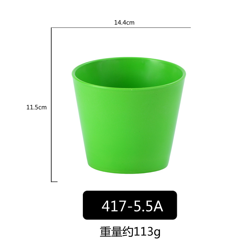 PP porcelana-como colorido oblicuo Tazón de fuente Cubo de lechuga Tazón verde vegetal cubo vegetal creativo restaurante comercial Ensalada de frutas Tazón