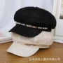 夏季画家蕾丝透气报童帽