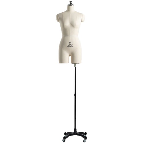 Flat Pattern Cutting Women's Semi-Body Leg Split Mannequin for National Standard, Women's Costume Design and Tailoring, with Pin-Insertion Mannequin Stand