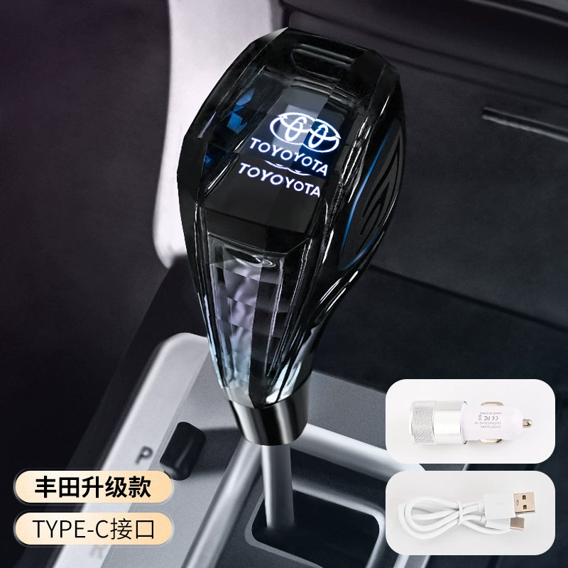 Подходит для автомобиля Toyota Mazda Mitsubishi Модифицированная светодиодная Автоматическая Хрустальная головка переключения передач светящаяся головка шестерни
